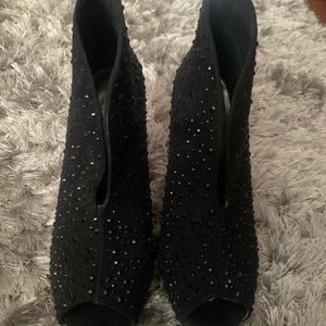 Material Girl Black Heels Size 7.5